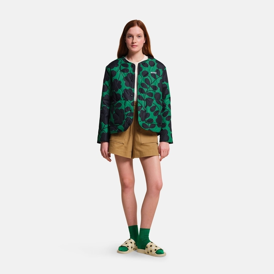 Orla Kiely Summer Quilted Jacket Green Floral