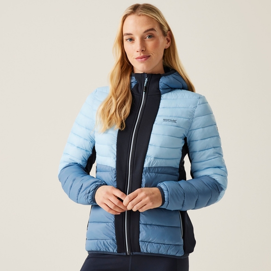 Veste à capuche Leedre Hybrid pour femme Marin