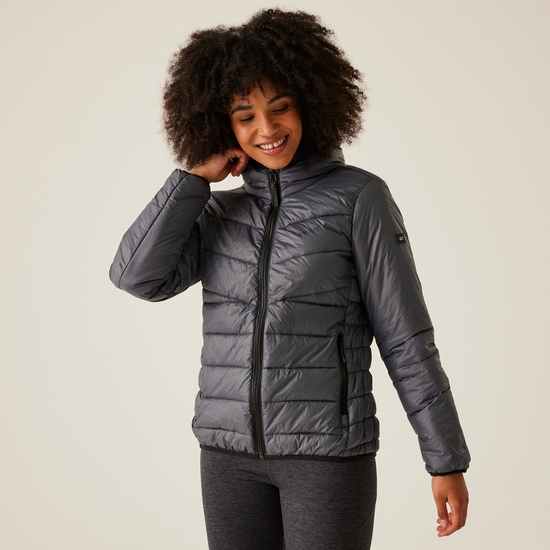 Women's Heatherly Quilted Jacket Seal Grey