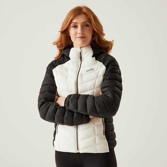 Women's Dalent Quilted Hooded Jacket Black Blanc De Blanc