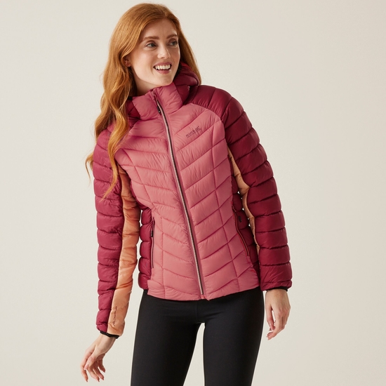 Women's Dalent Quilted Hooded Jacket Rumba Red Mineral Red