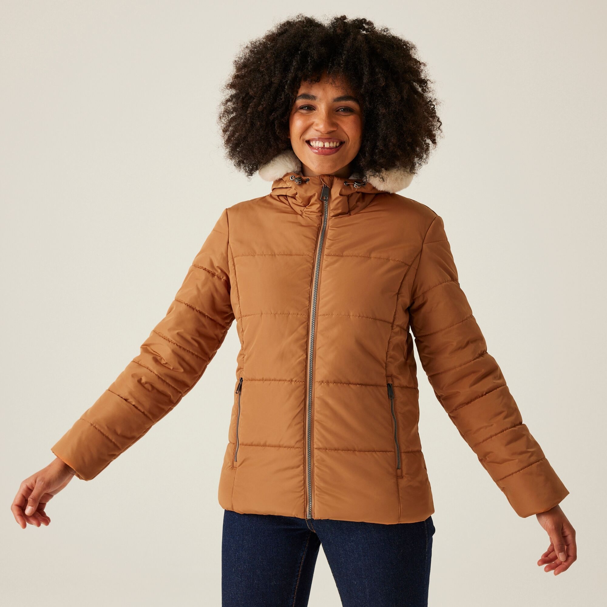 Regatta Damska kurtka przejściowa ocieplana pikowana Winnie Brązowy