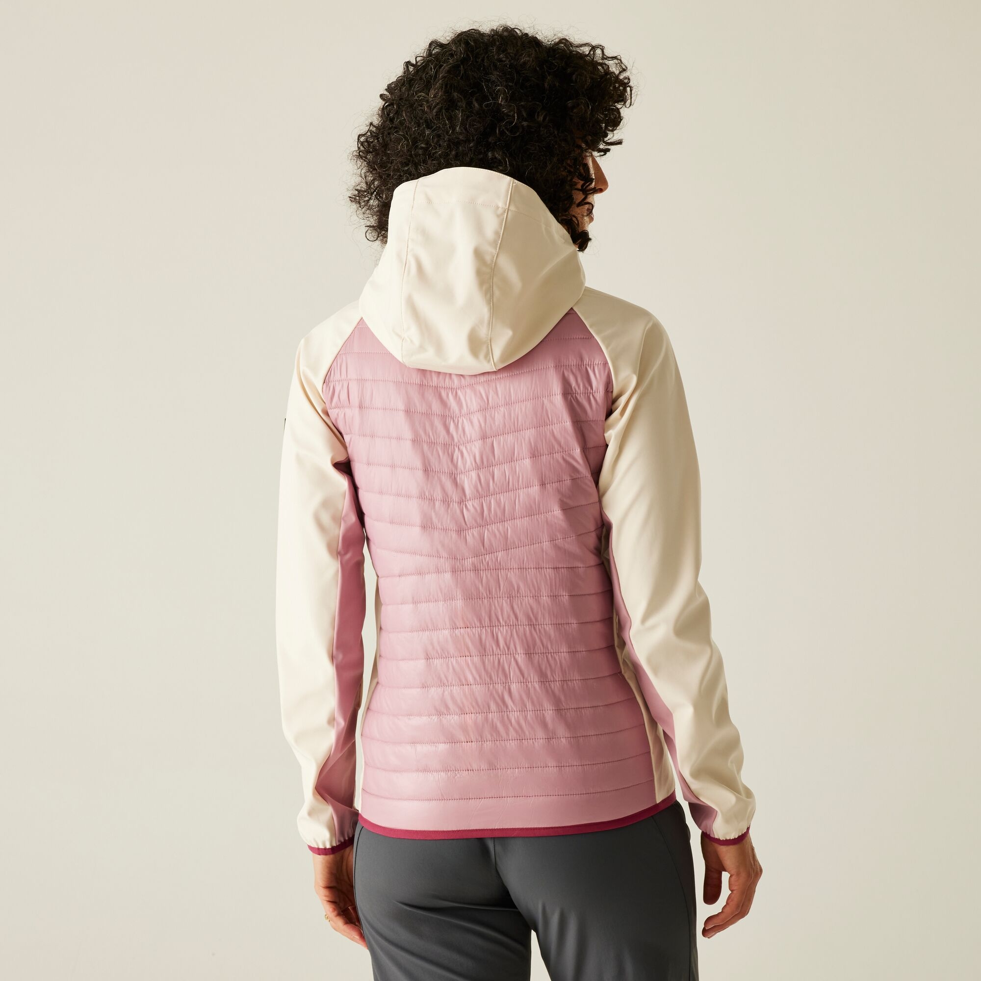 Damska kurtka wiosenna hybrydowa Pro Hybrid II Kremowy