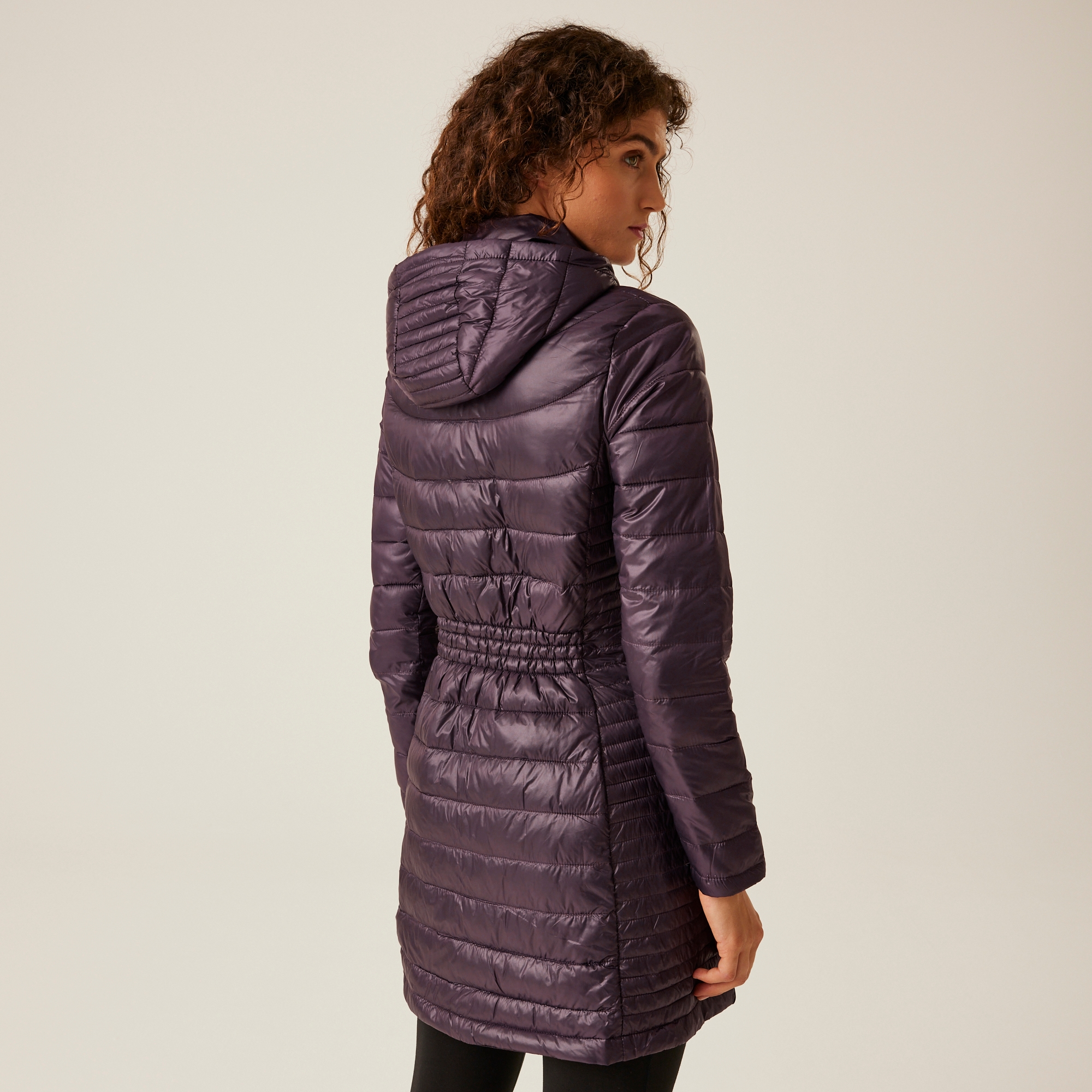 Regatta Damski płaszcz przejściowy ocieplany z kapturem Andel IV Fioletowy