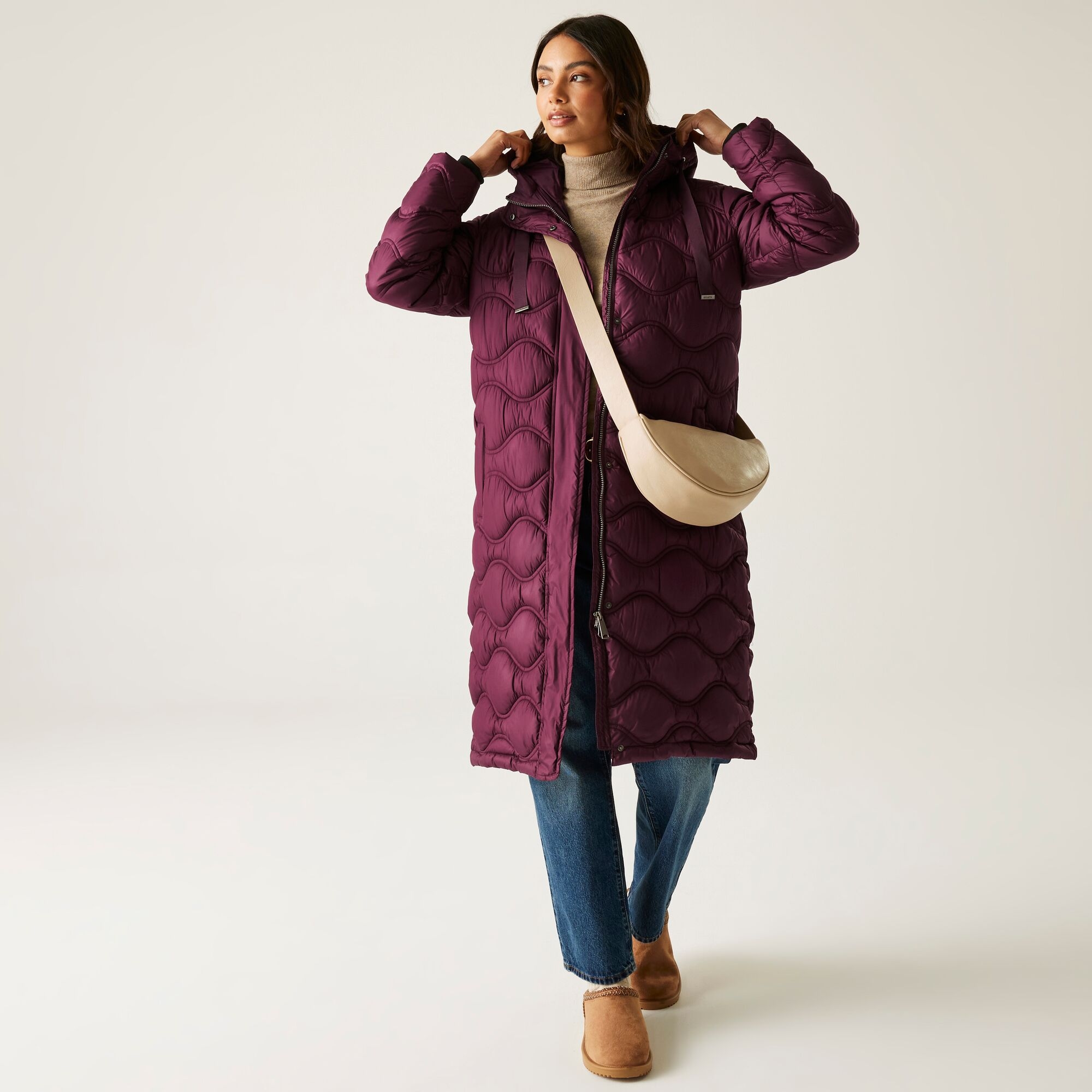 Regatta Płaszcz damski zimowy ocieplany Embrie Fioletowy