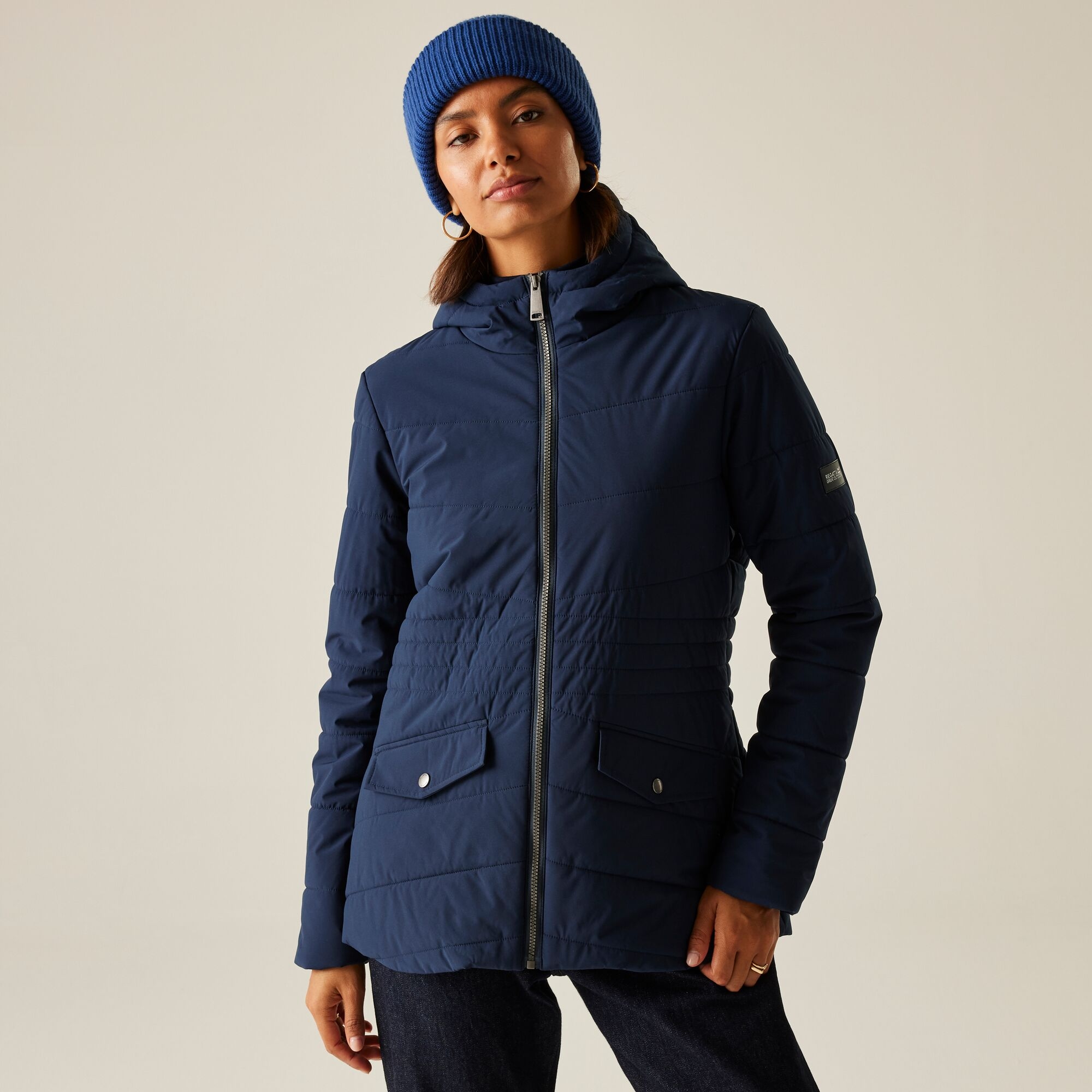 Agara Steppjacke Für Damen Größe 38 Blau Regatta