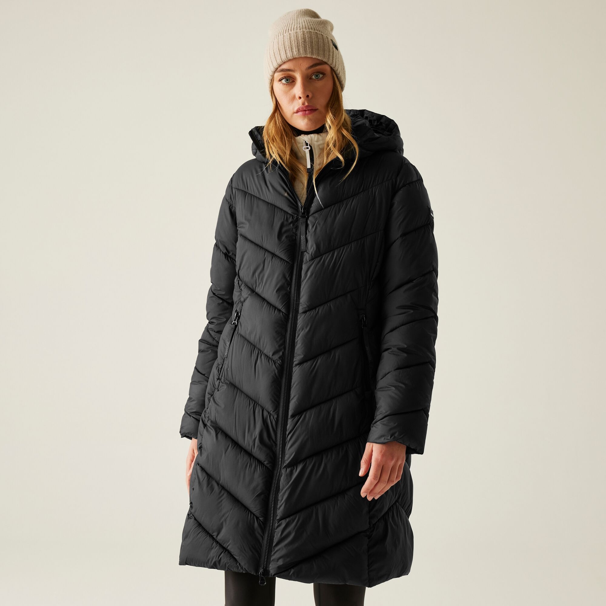 Płaszcz damski zimowy ocieplany Anita Czarny