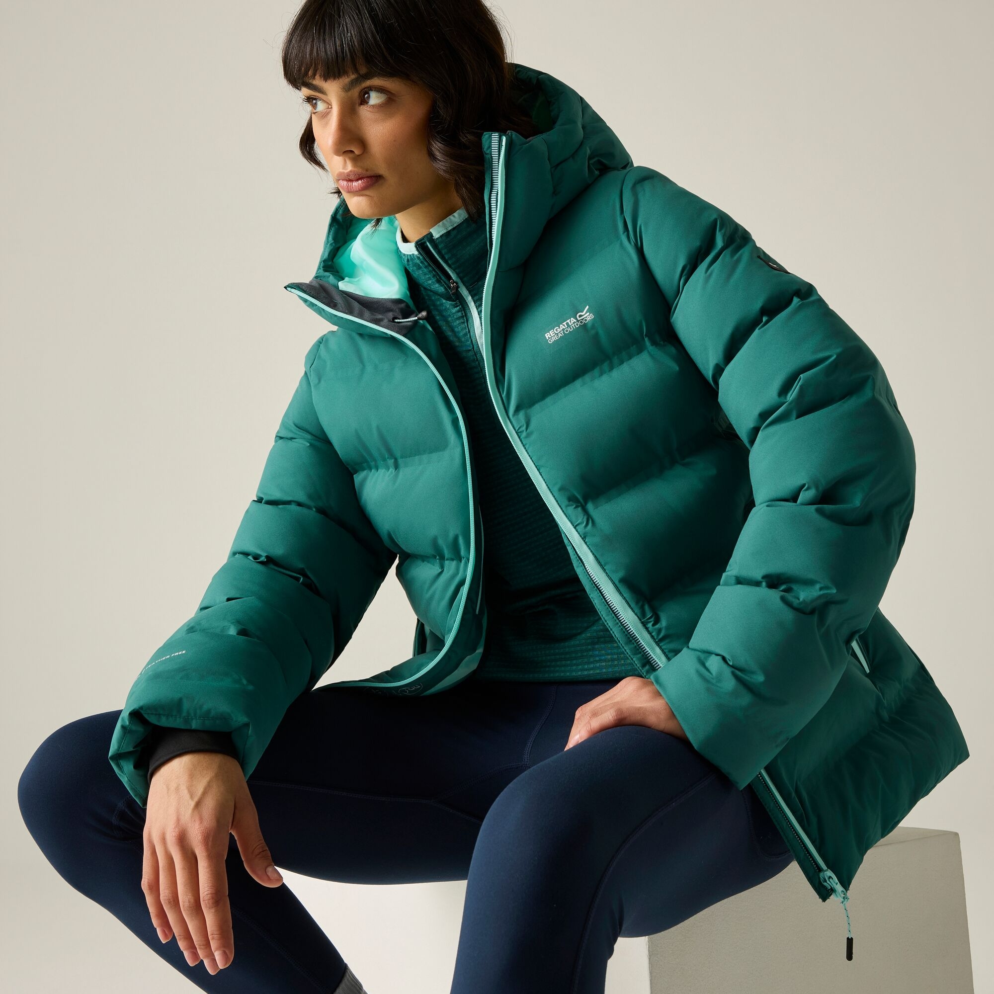 Regatta Women's Winter Waterproof Altoro Thermal Padded Jacket - Green Size 10
