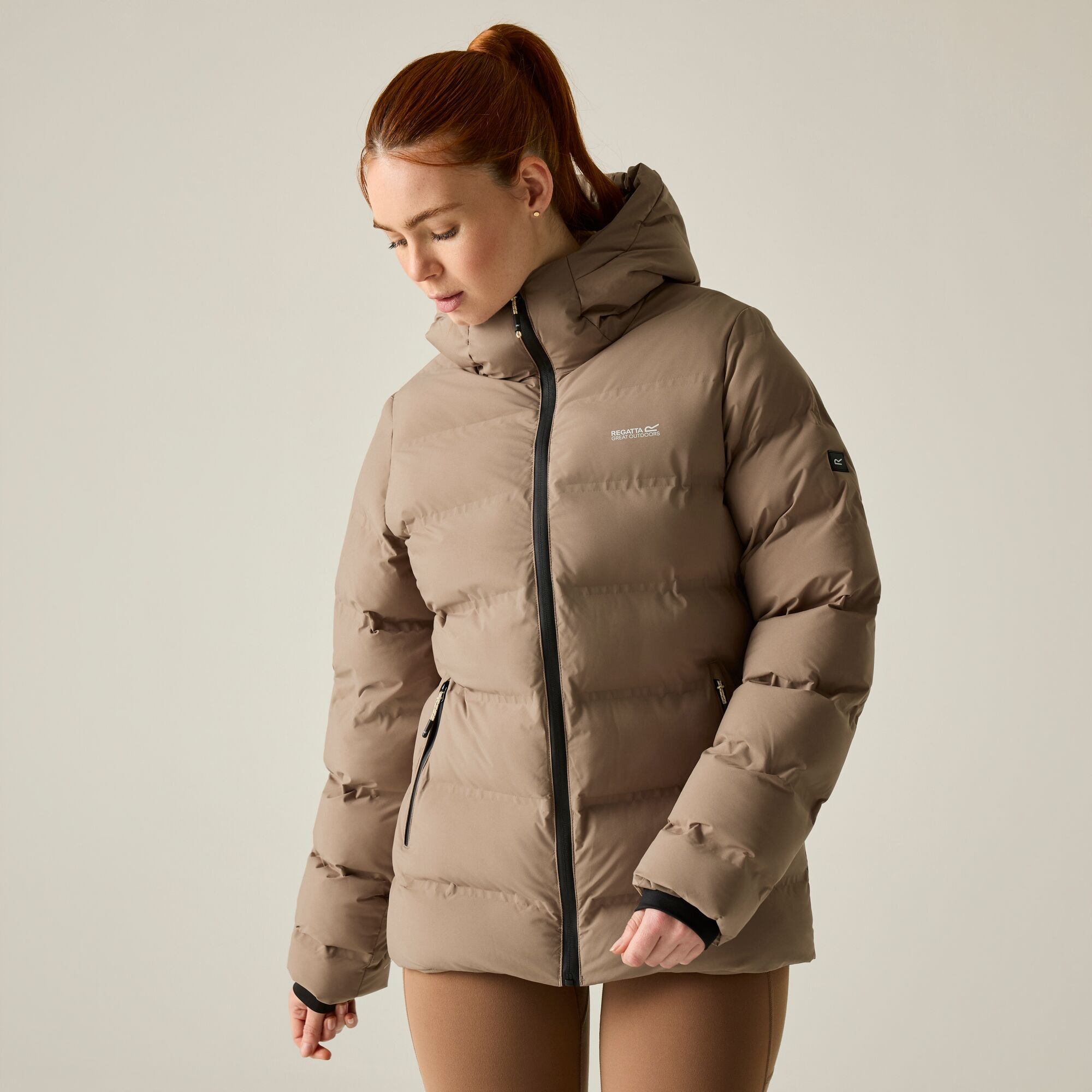 Regatta Women's Winter Waterproof Altoro Thermal Padded Jacket - Brown Size 16