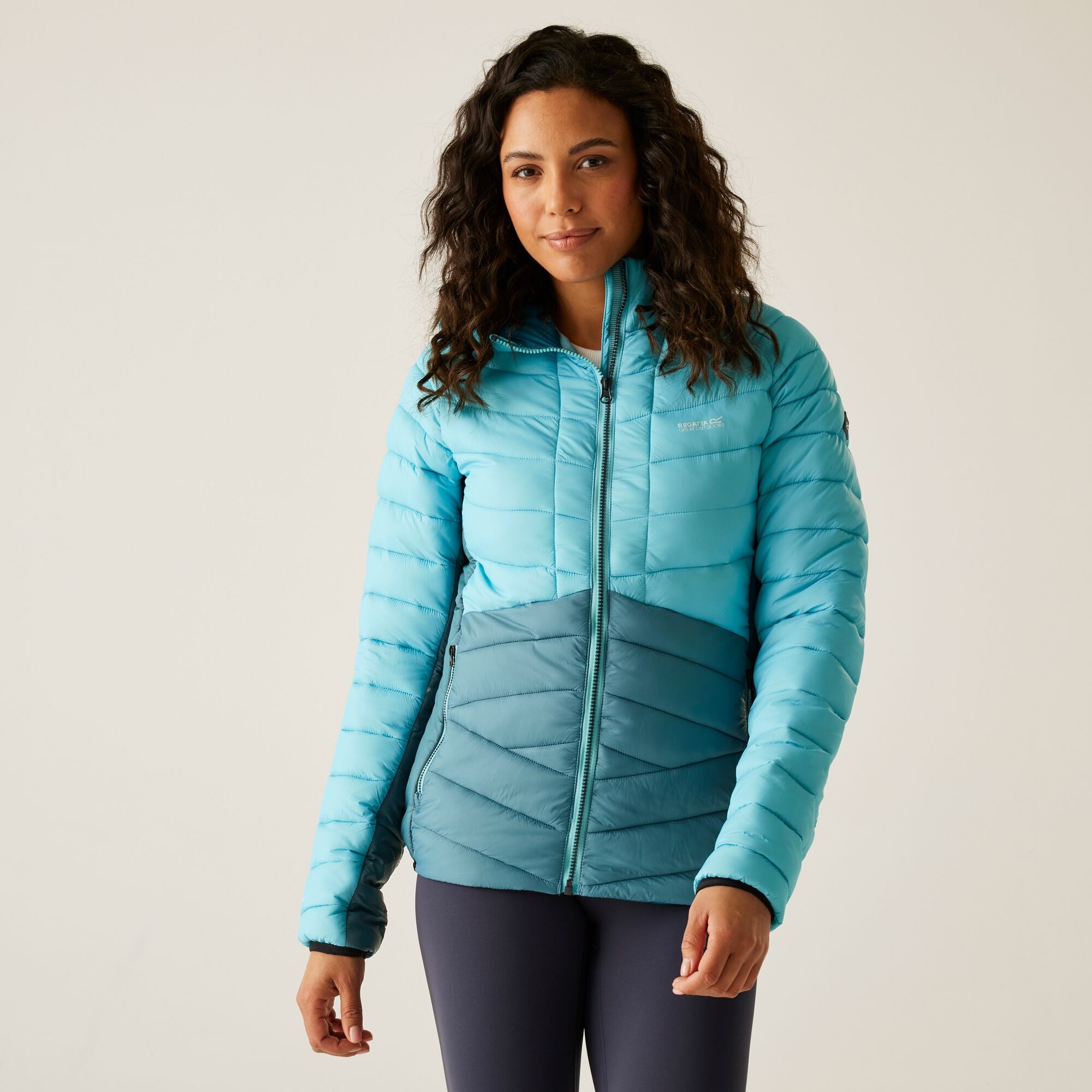 Regatta Kurtka damska przejściowa ocieplana z kapturem Dalent Niebieski