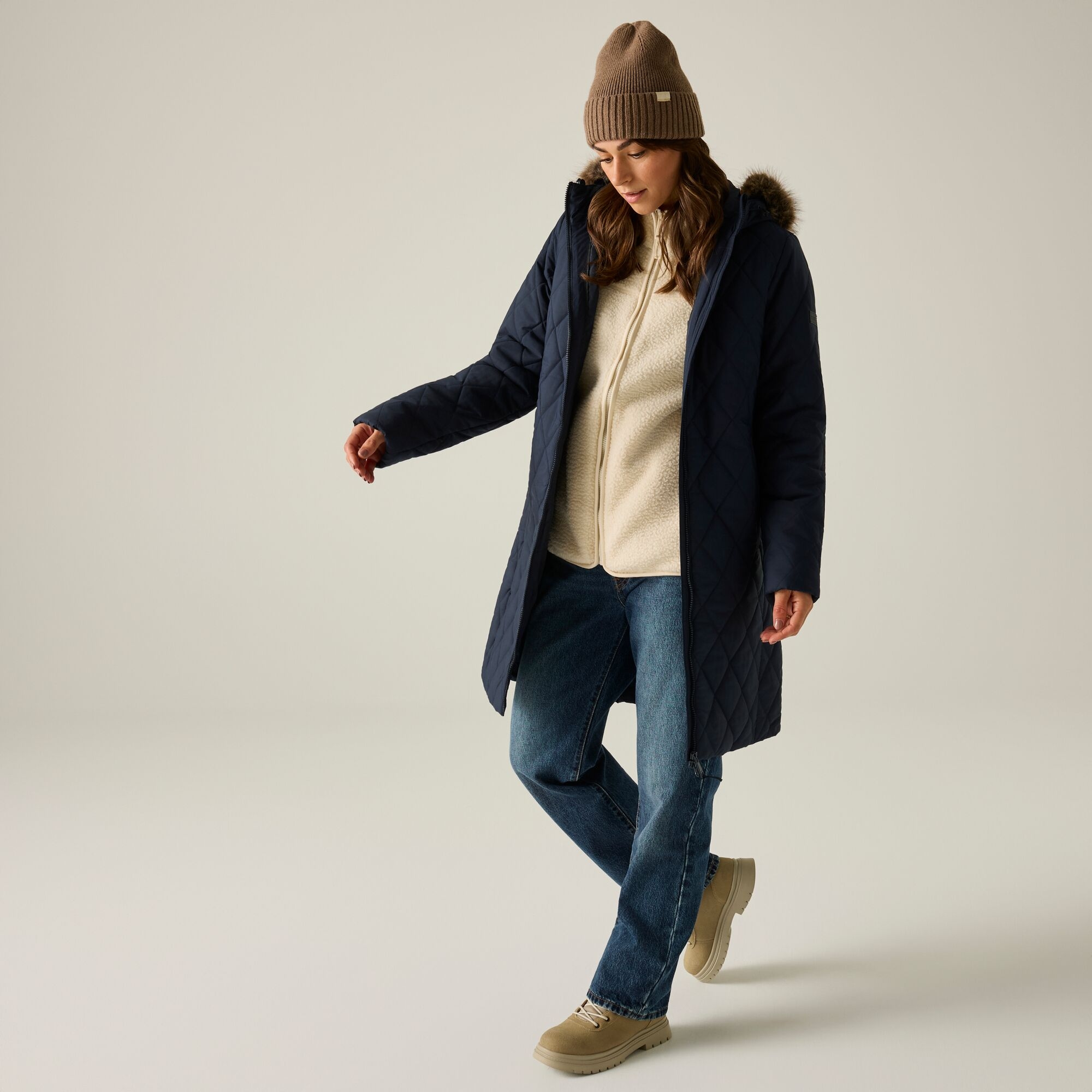 Regatta Women's Fionne Quilted Jacket - Blue Size 8