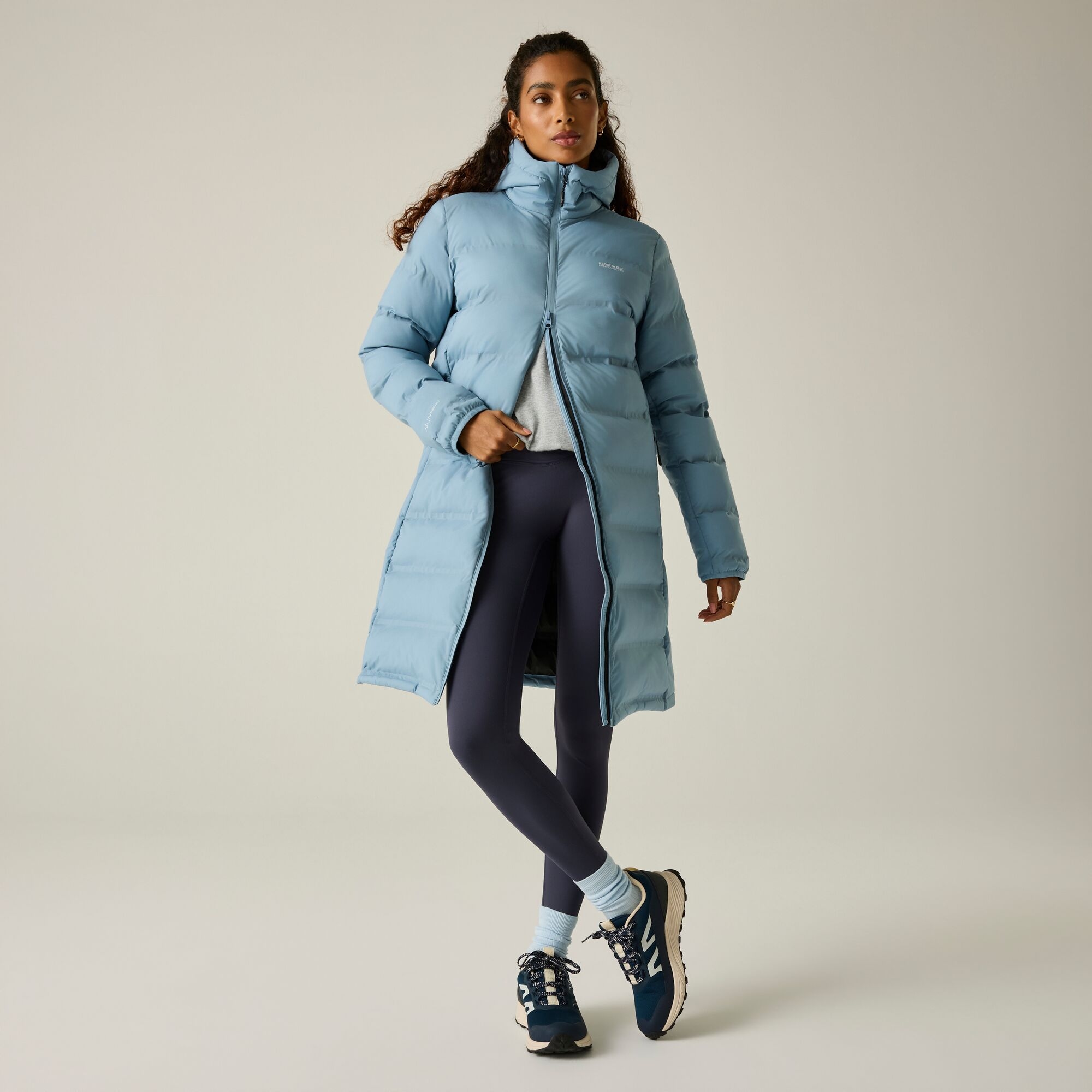 Regatta Women's Winter Altoro Thermal Long Length Padded Jacket - Blue Size 8