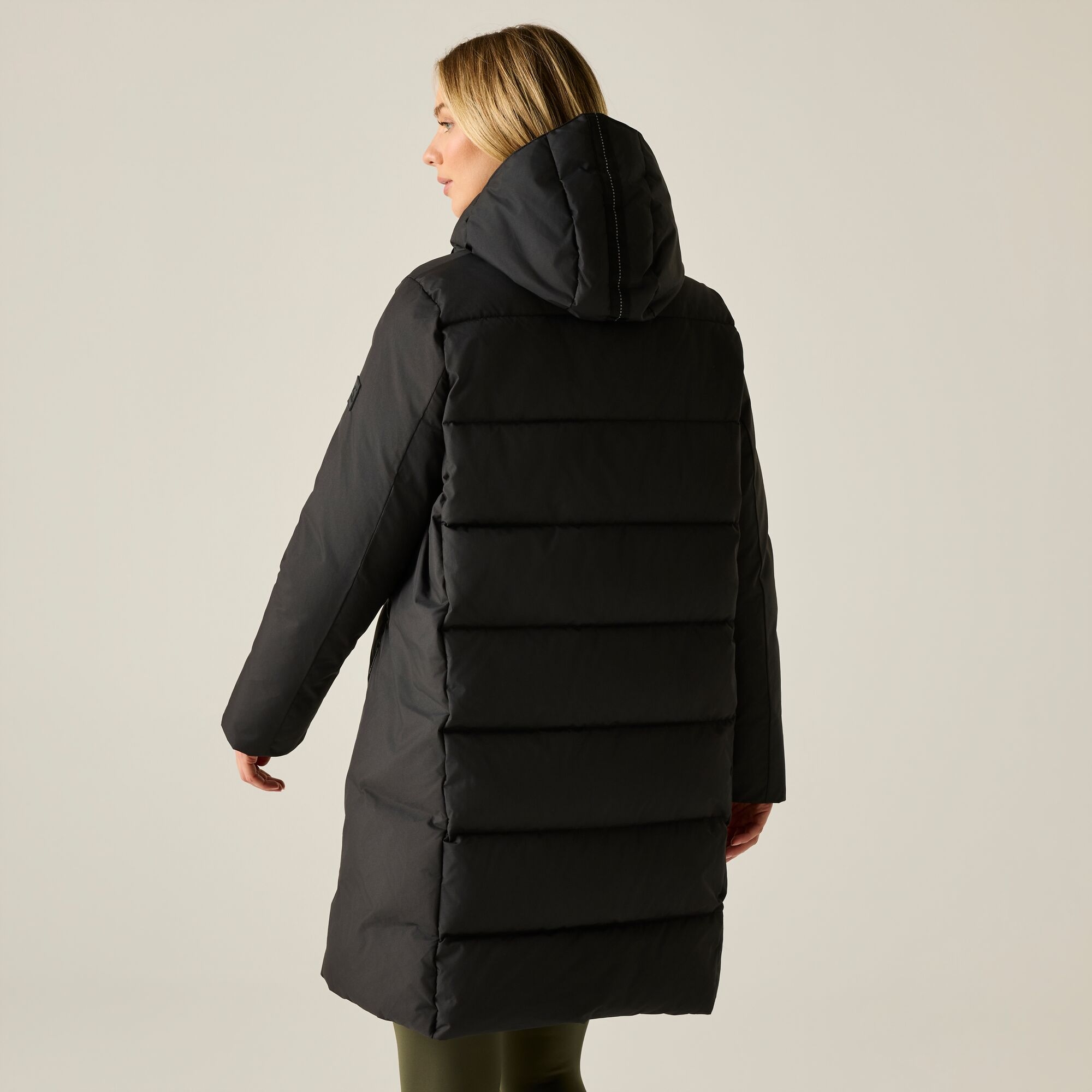 Regatta Women's Hooded Eryn Quilted Jacket in Black | Size: 8 - Image 2