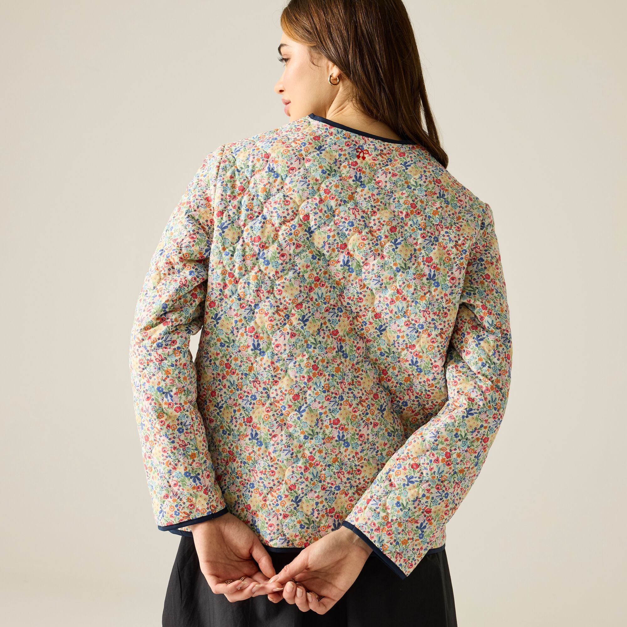 Regatta Women's Cath Kidston Lightweight Quilted Jacket Cream Hackney Rose Size 14 - Image 4