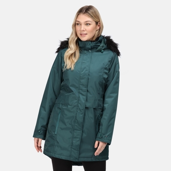 Women's Lexis Waterproof Insulated Parka Jacket Evergreen