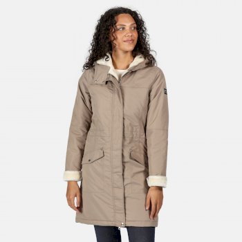 Women's Rimona Waterproof Insulated Hooded Parka Jacket Natural Stone