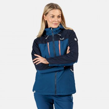Women's Highton Stretch Waterproof Insulated Padded Walking Jacket Blue Opal Navy