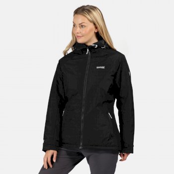 Women's Voltera Protect Waterproof Insulated Hooded Heated Walking Jacket Black