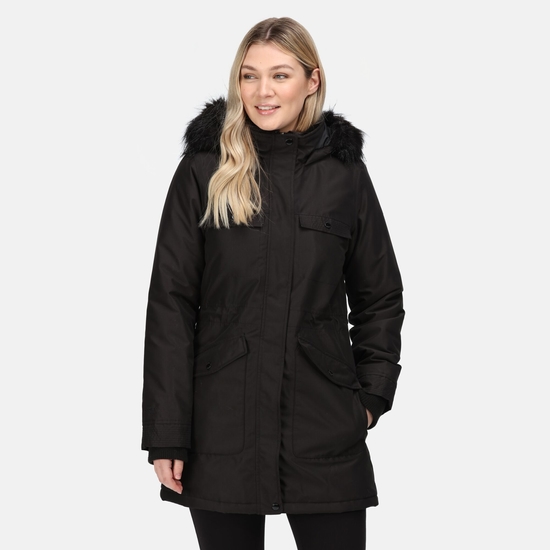 Women's Samiyah Waterproof Insulated Parka Jacket Black