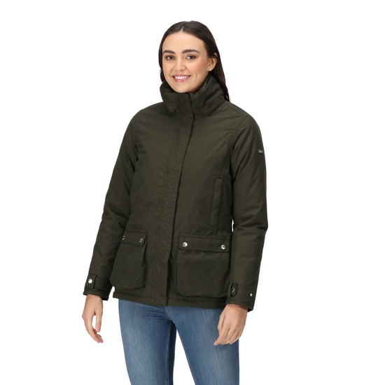 Women's Leighton Waterproof Jacket Dark Khaki