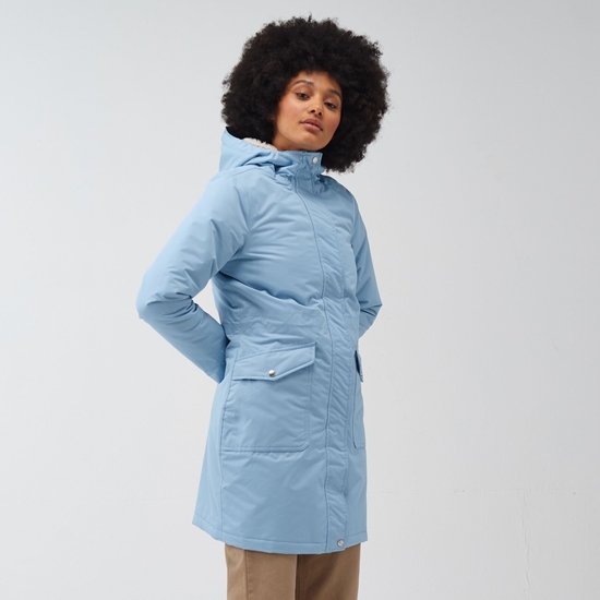 Women's Romine Waterproof Parka Jacket Soft Denim 