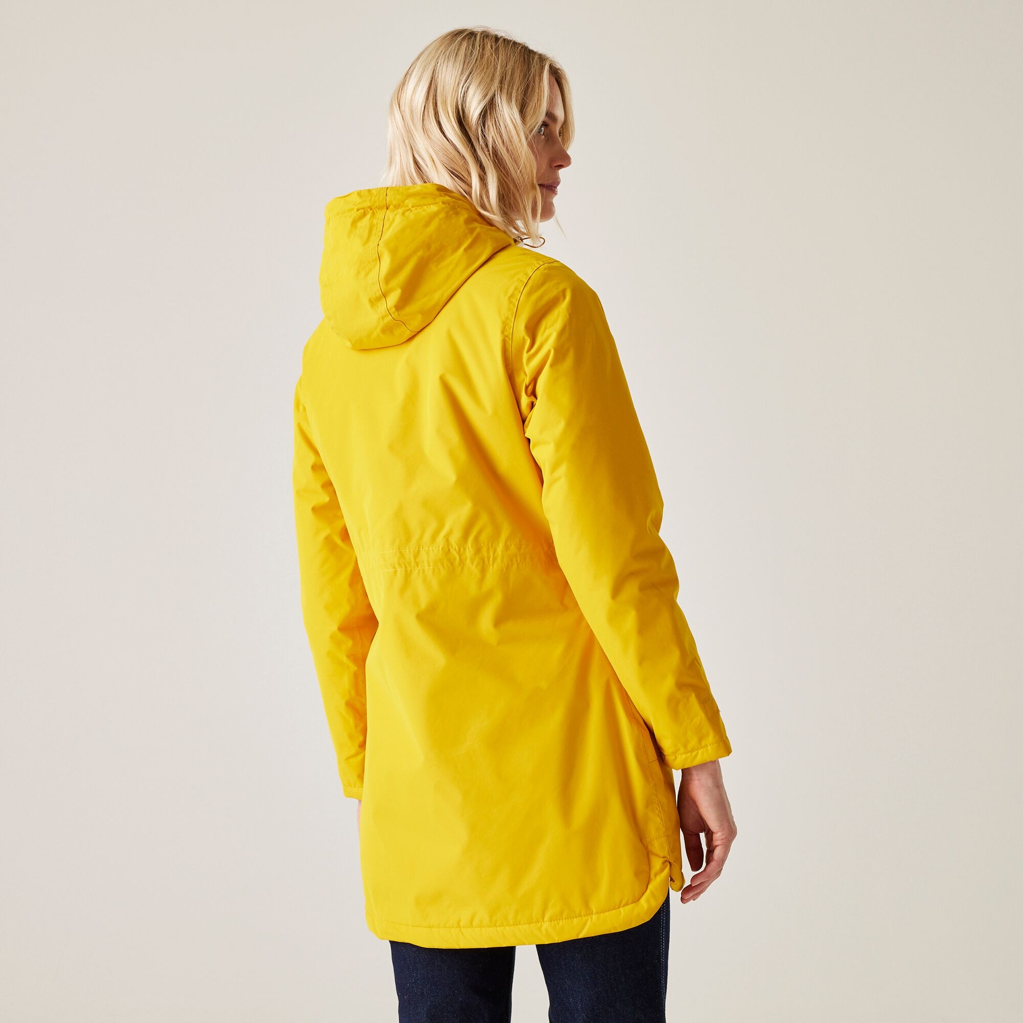 Damska kurtka parka ocieplana przeciwdeszczowa Sabinka Żółty