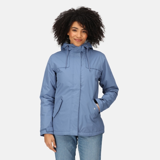 Women's Bria Fur Lined Waterproof Jacket Slate Blue