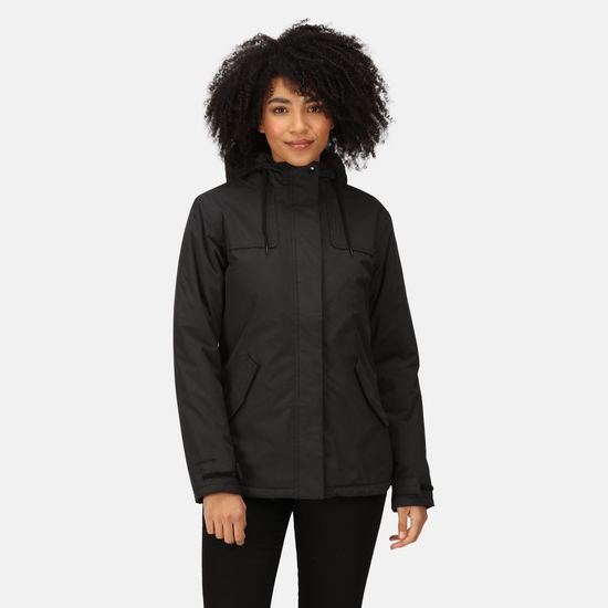 Women's Bria Fur Lined Waterproof Jacket Black