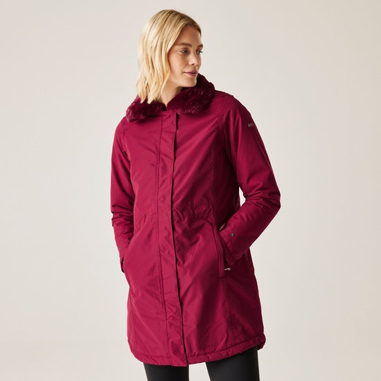 Women's Renata Fur Collar Parka Cabernet
