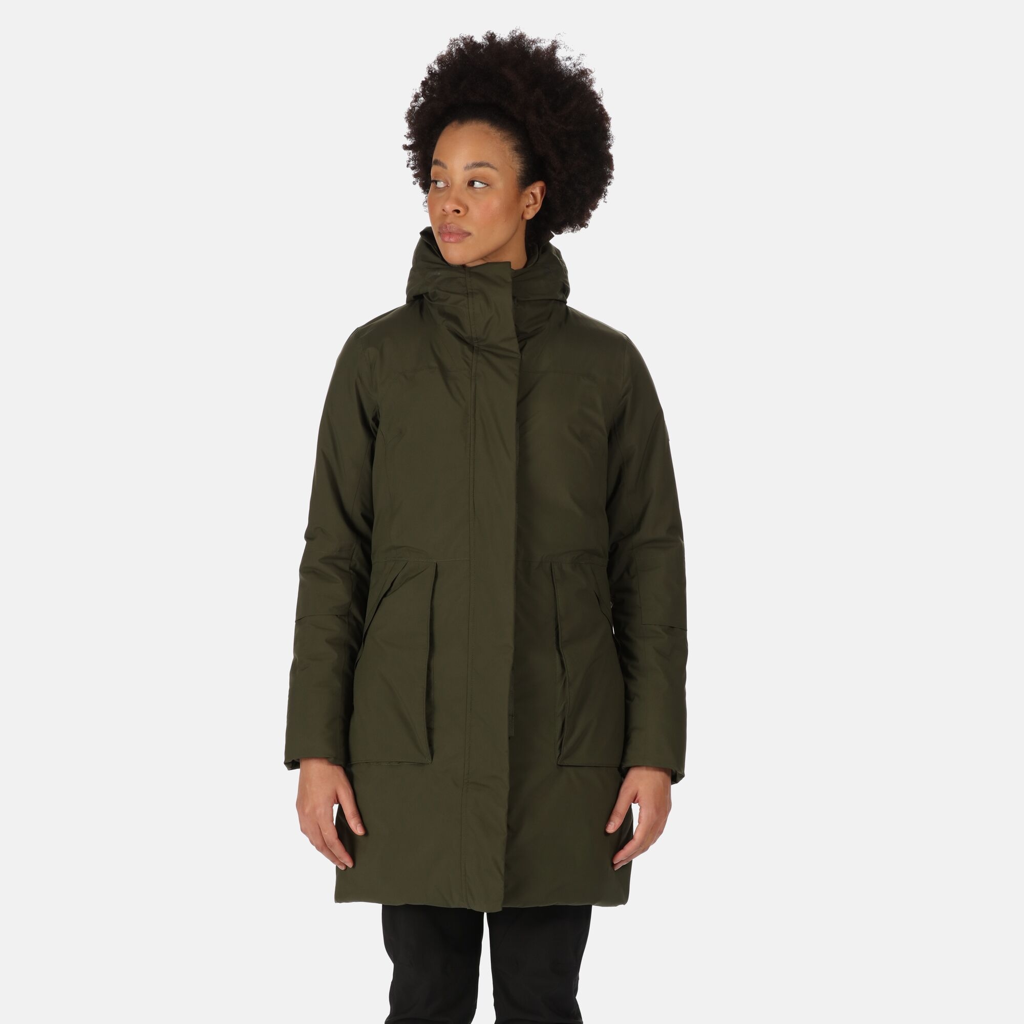 Regatta Damska Kurtka Parka Zimowa Yewbank II Ciemne Khaki, Rozmiar: 40