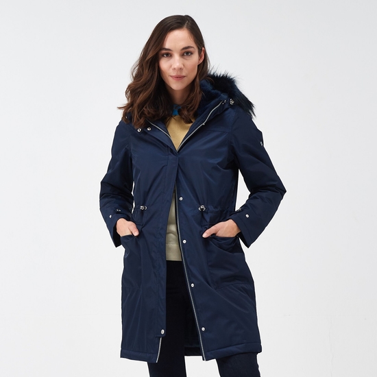 Lellani Femme Veste imperméable Marine