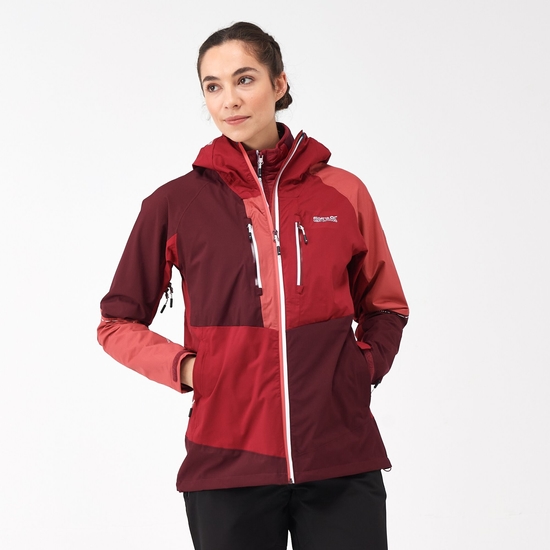 Women's Carletta VIII 2 in 1 Waterproof Jacket Burgundy Rumba Red Mineral Red