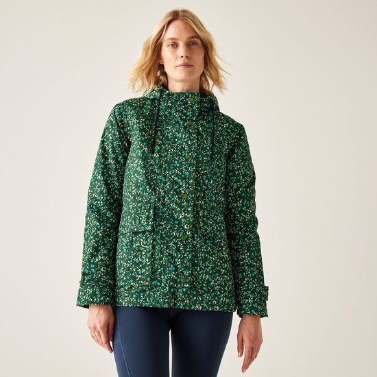 Orla Kiely Swing Waterproof Jacket Berry Bubble Jade