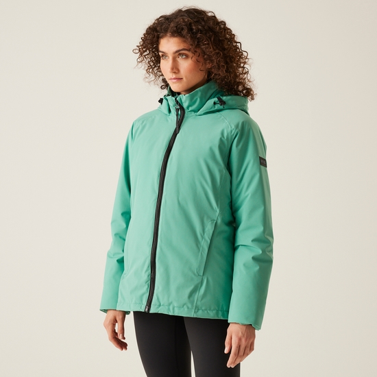 Women's Reeah Waterproof Insulated Jacket Dusty Green Rain Forest Green