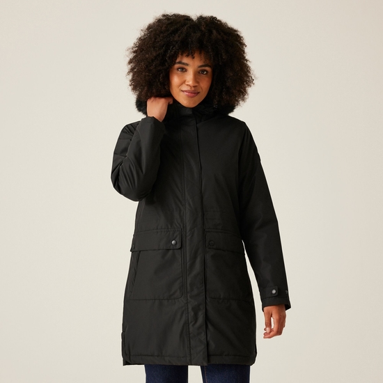 Women's Sabinka II Fur Trim Parka Jacket Black