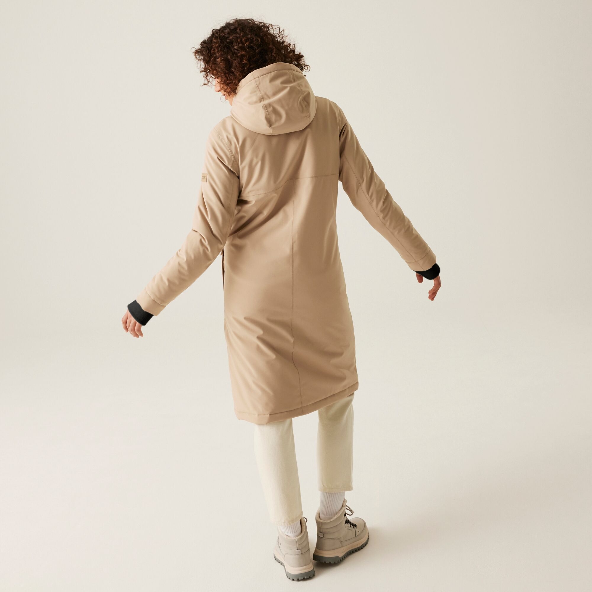 Regatta Kurtka damska przejściowa przeciwdeszczowa ocieplana Yarli Beżowy