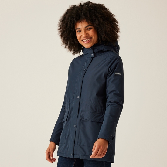 Women's Mireya Waterproof Insulated Jacket Navy Spot Print