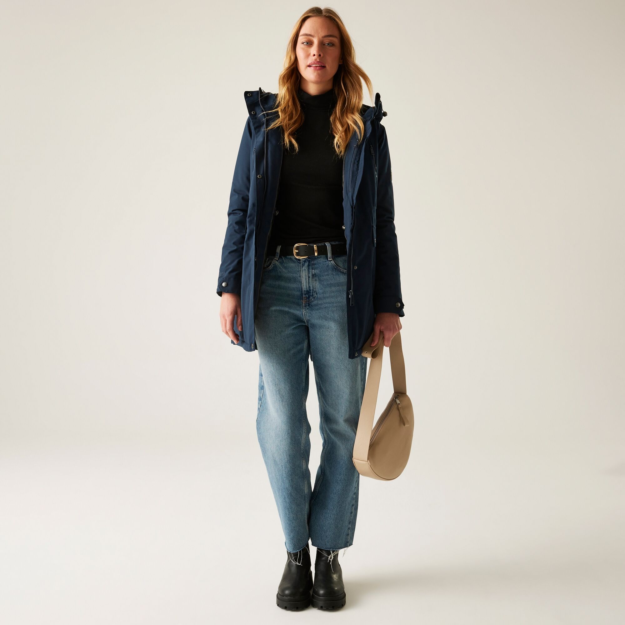 Regatta Kurtka damska przejściowa ocieplana przeciwdeszczowa Valenta Niebieski