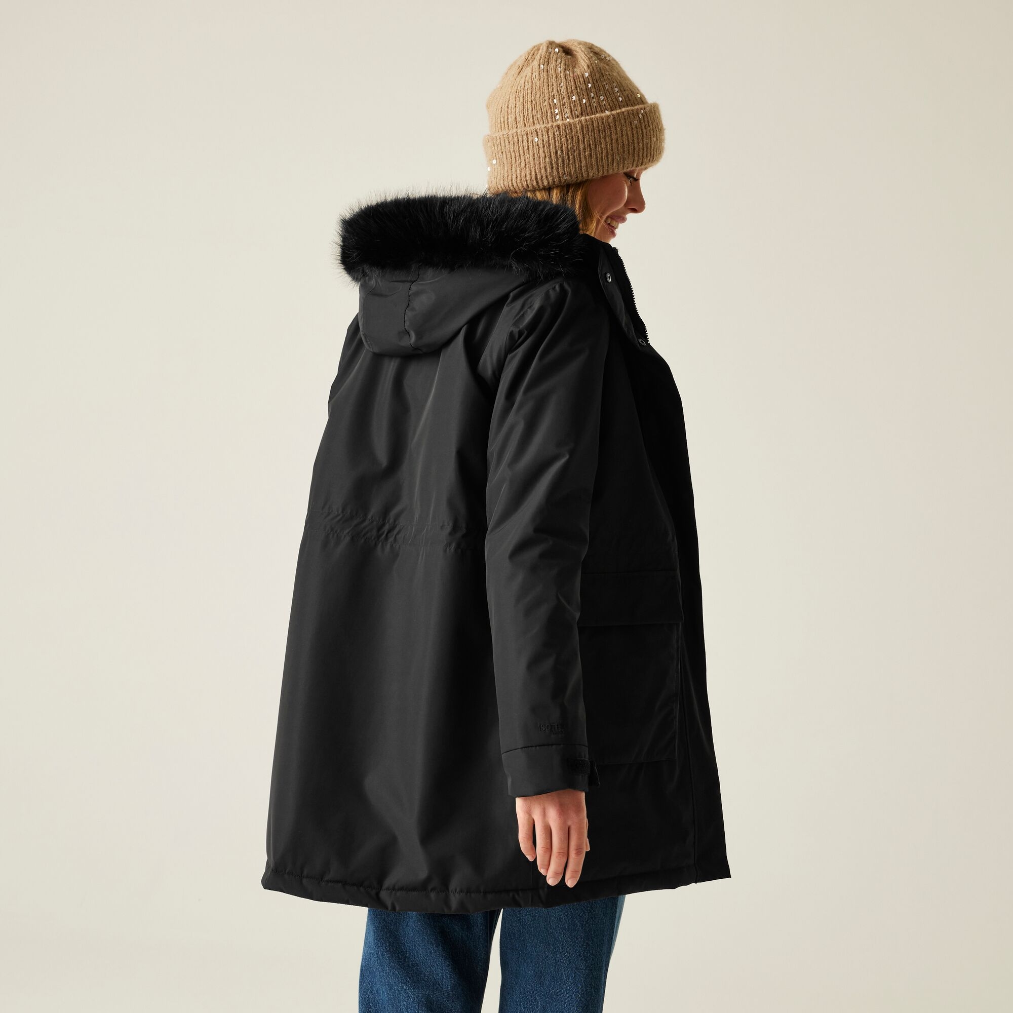 Regatta Płaszcz damski przejściowy ocieplany przeciwdeszczowy Sabinka Czarny