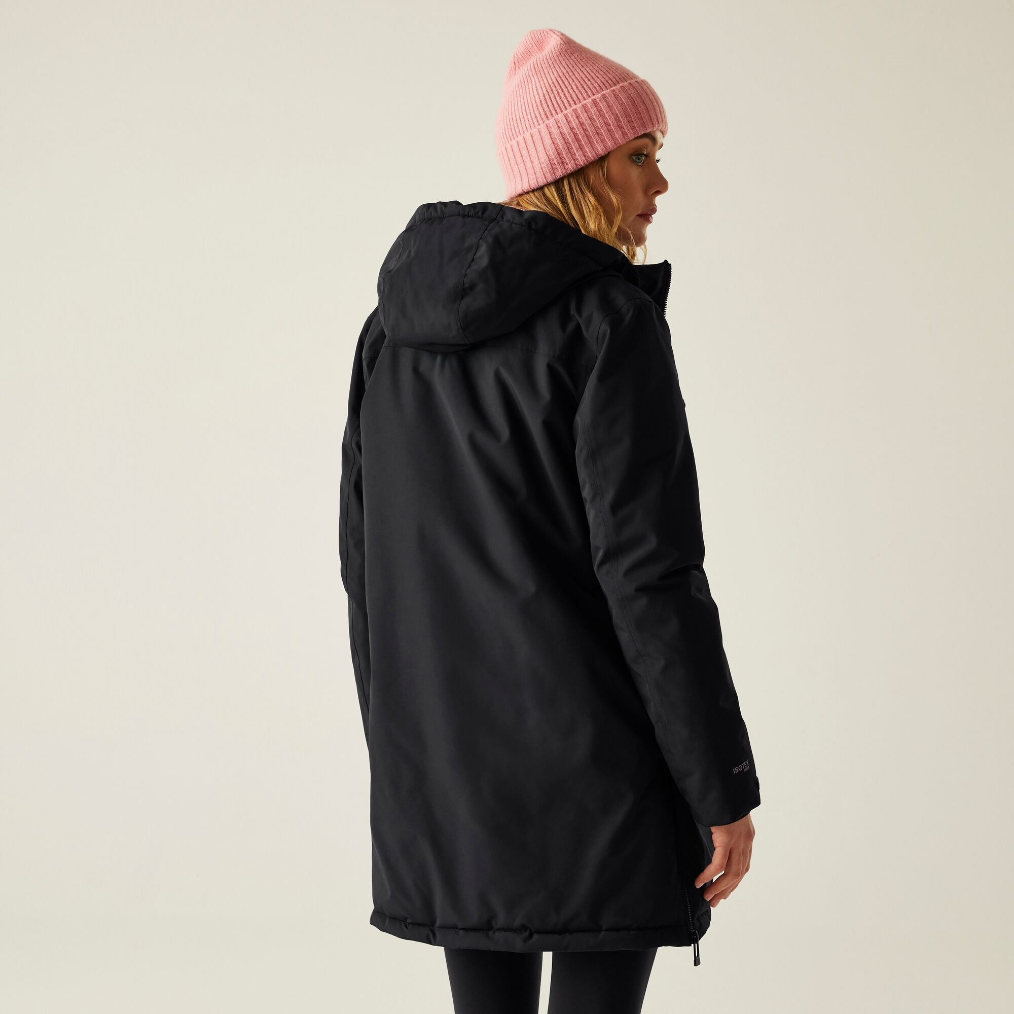 Płaszcz damski zimowy ocieplany przeciwdeszczowy Gwynn Czarny