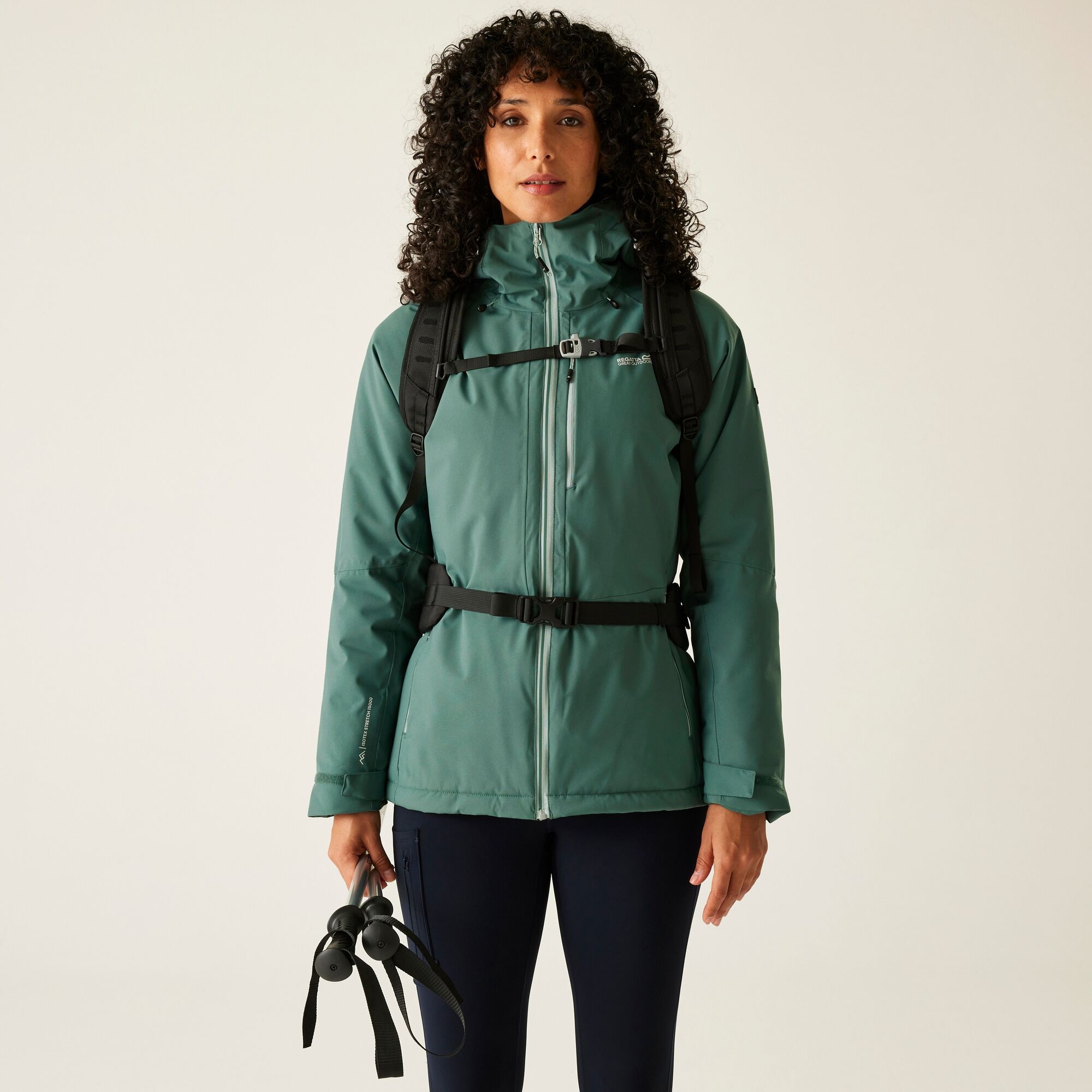 Kurtka damska przejściowa ocieplana Highton Stretch Zielony