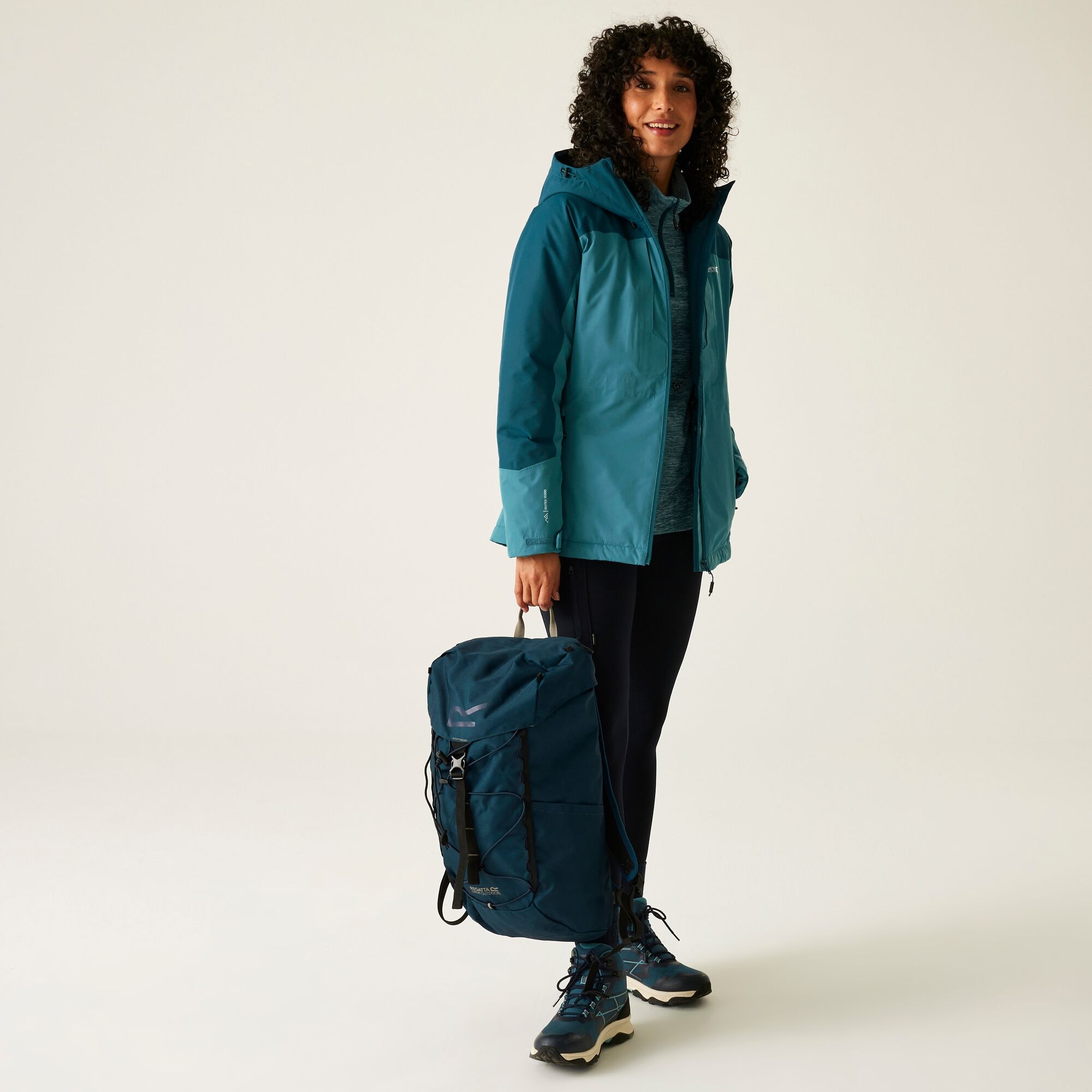 Regatta Kurtka damska przejściowa ocieplana przeciwdeszczowa Maldeine Niebieski