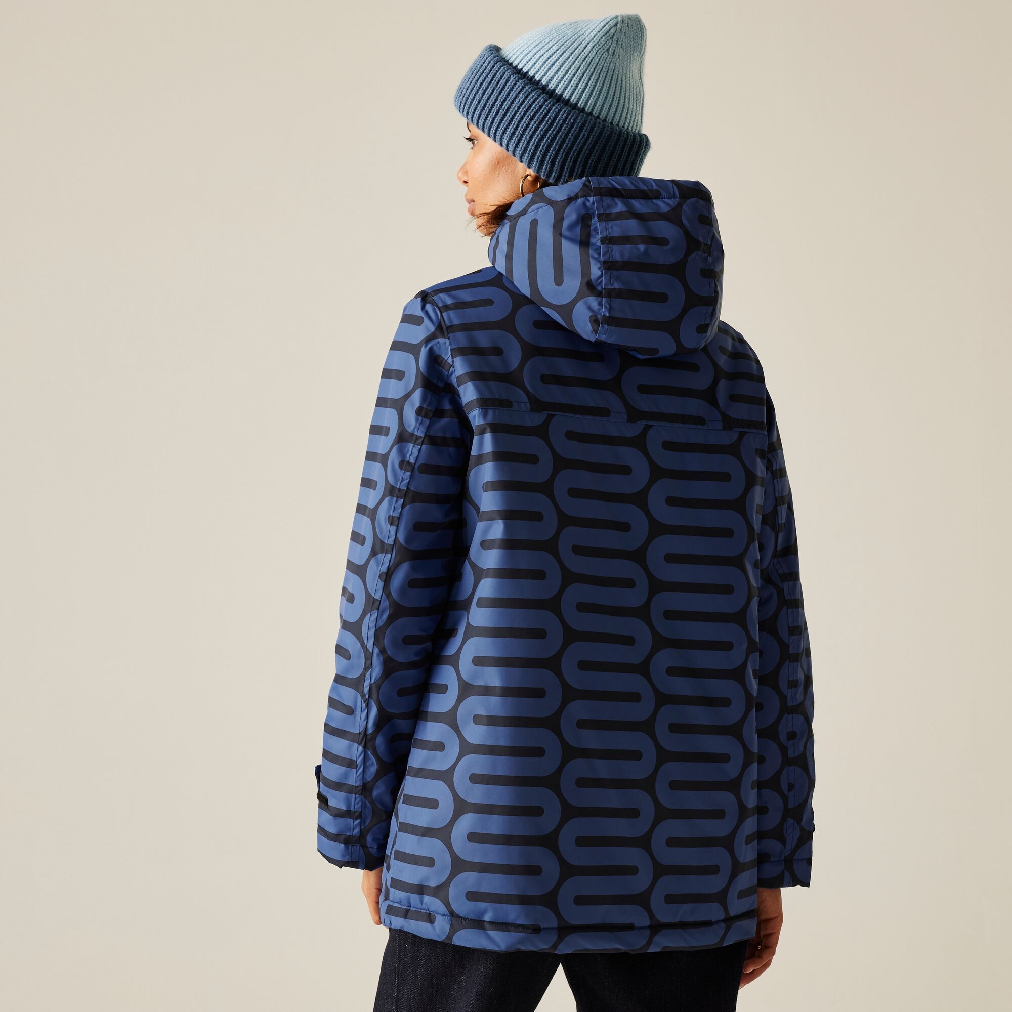 Regatta Orla Kiely Kurtka damska przeciwdeszczowa Mid Niebieski