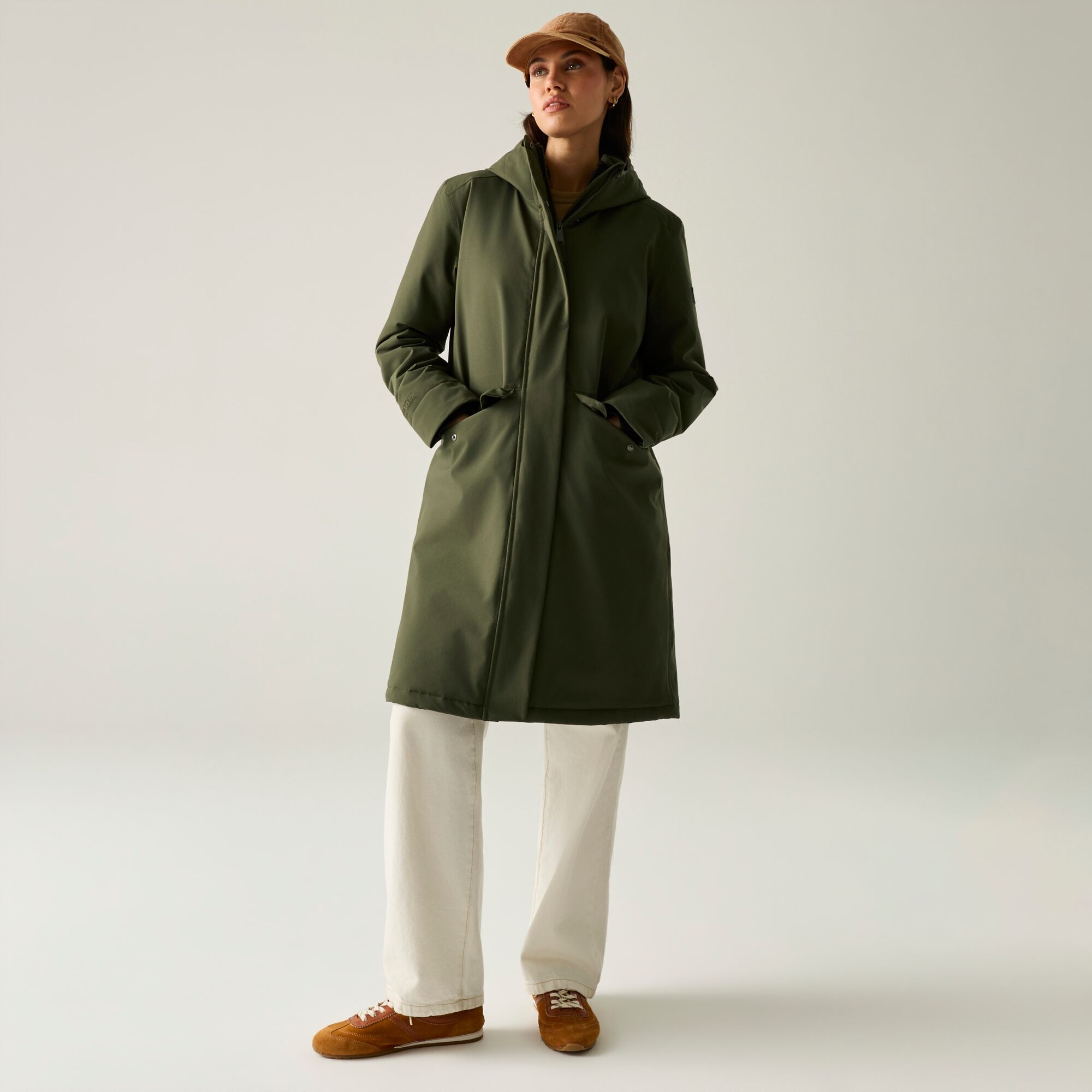 Regatta Women's Ramona Jacket Dark Khaki Size 12 - Image 3