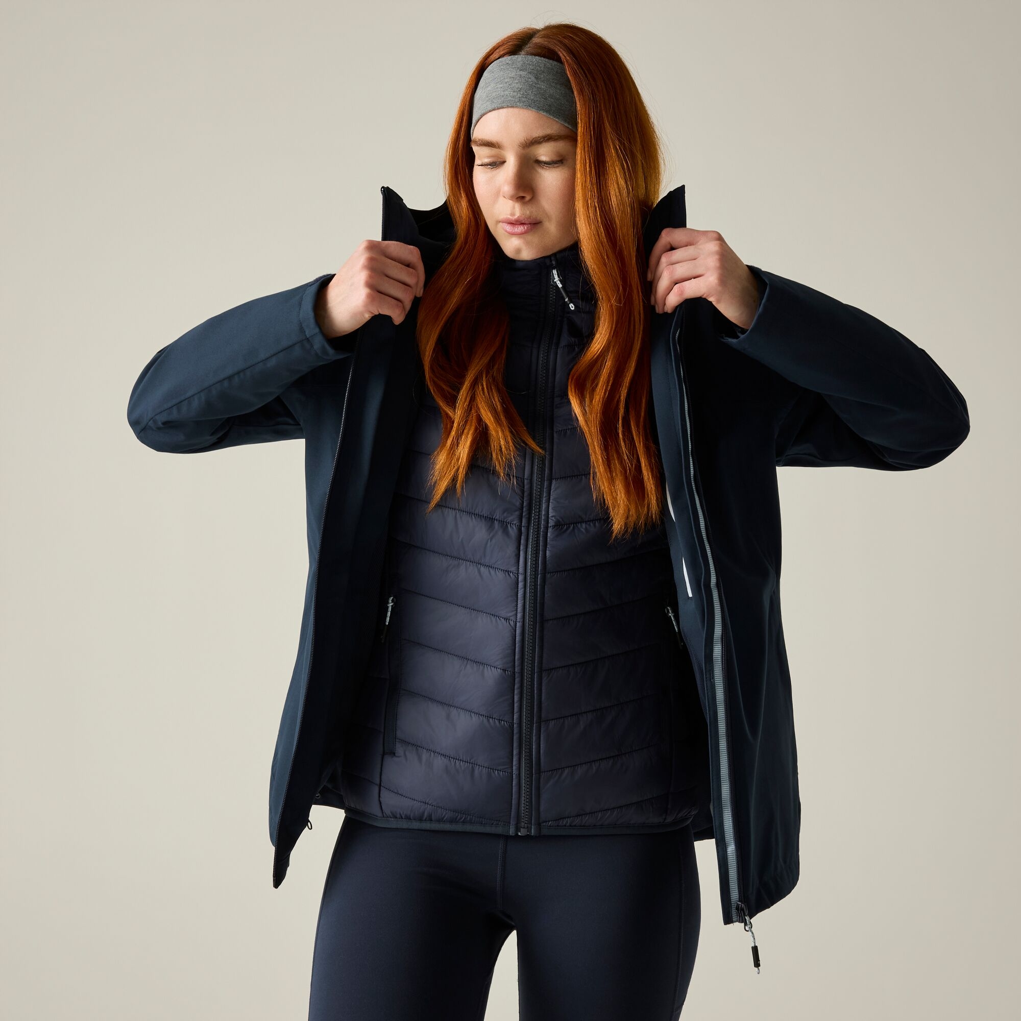 Regatta Women's Waterproof Wentwood 3 In 1 Jacket - Blue Size 16