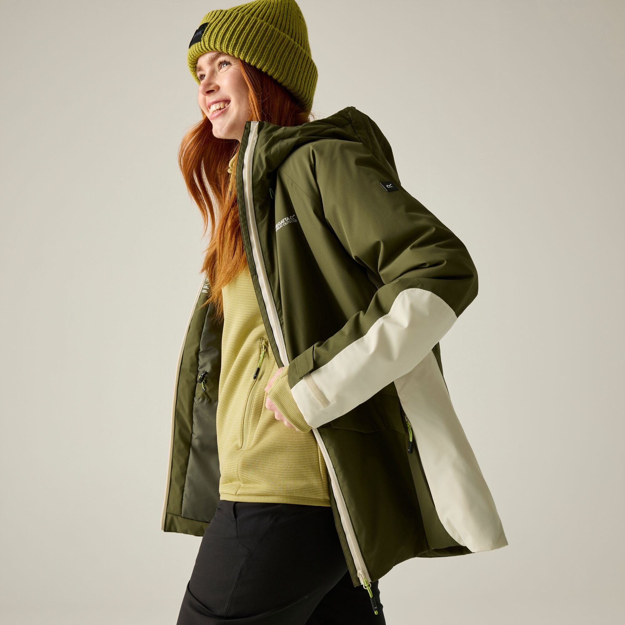 Regatta Women's Waterproof Marcia Insulated Jacket - Green Size 8