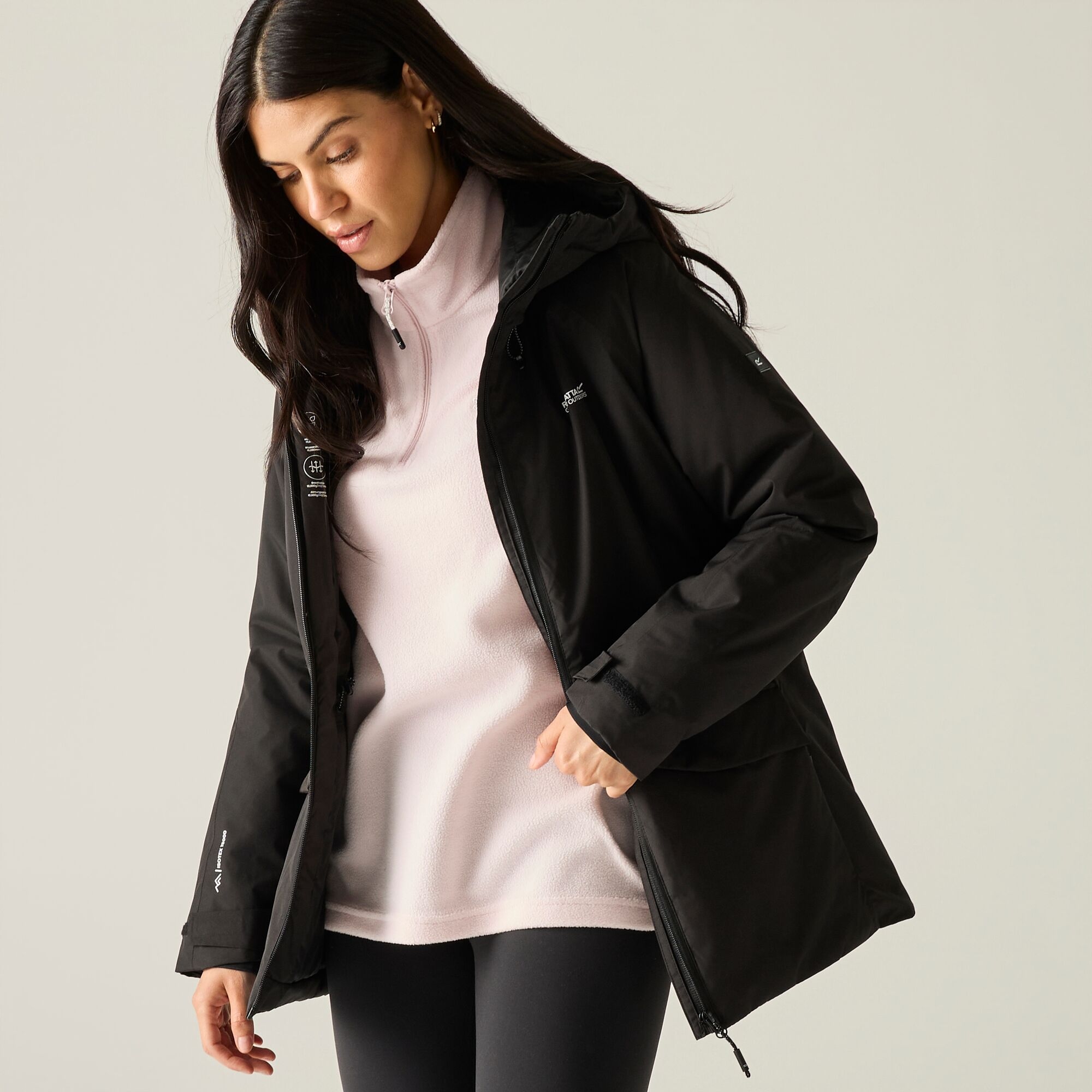 Regatta Women's Waterproof Marcia Insulated Jacket - Black Size 8