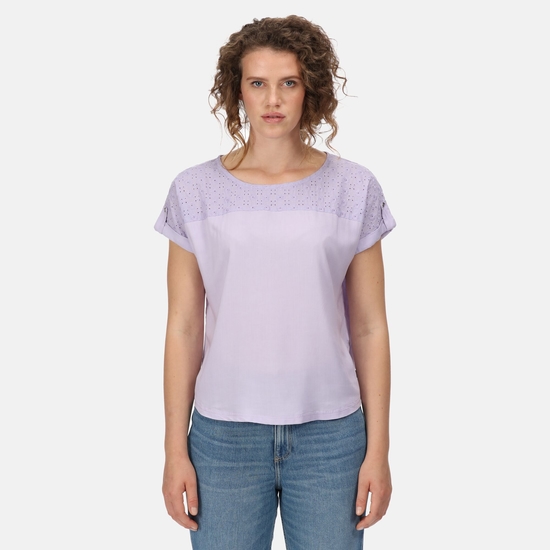 Jaida Baumwoll-T-Shirt für Damen Lila