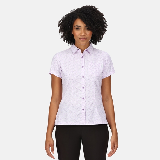 Women's Mindano VI Short Sleeve Shirt Pastel Lilac Daisy