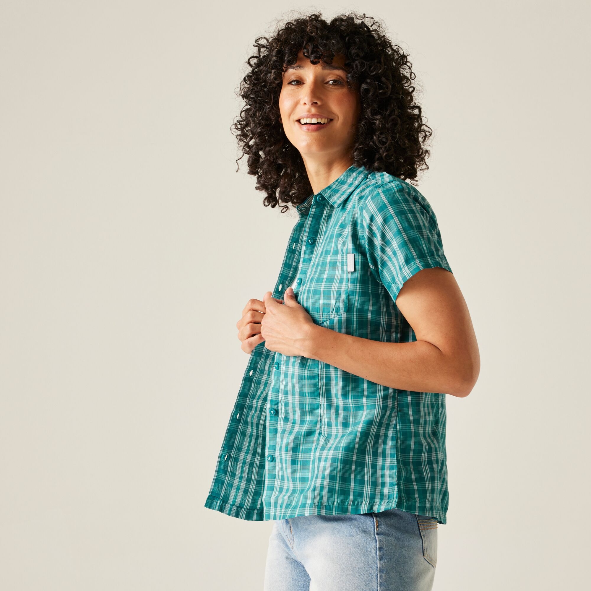 Regatta Damska koszula z krótkim rękawem Mindano VIII Zielony